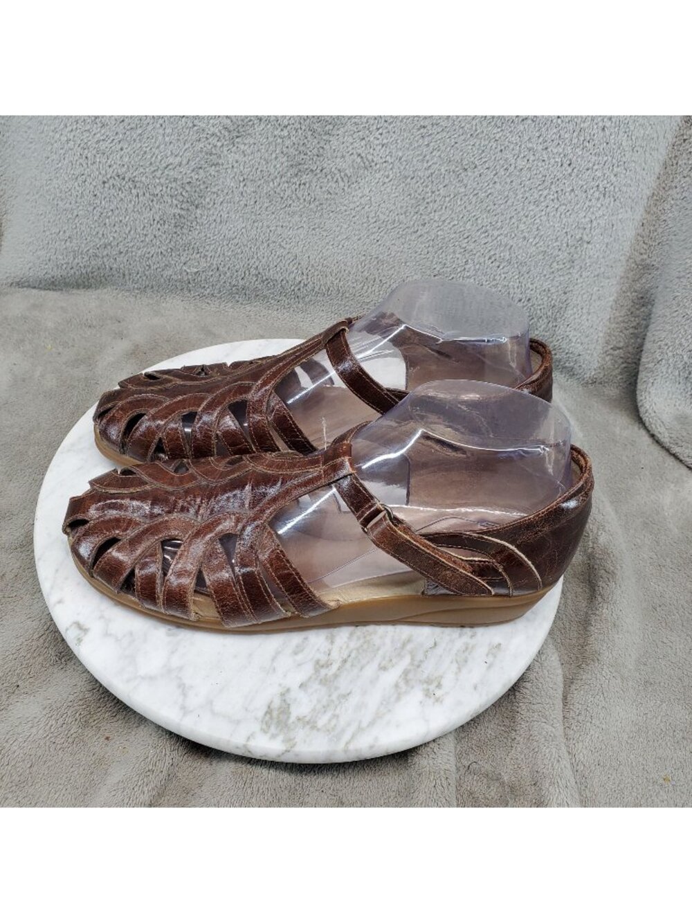 BeautiFeel Shoes Womens EU 39 US 8 Brown Leather Sandals Strap Sandals *Read*